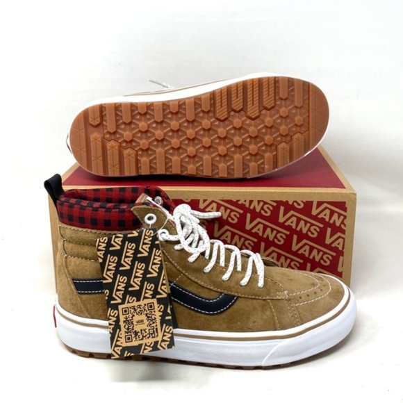 VANS Sk8-Hi MTE-1 Shoe High Top Brown Plaid Suede Women's Size Boots VN0A5HZYY49 - Picture 11 of 11